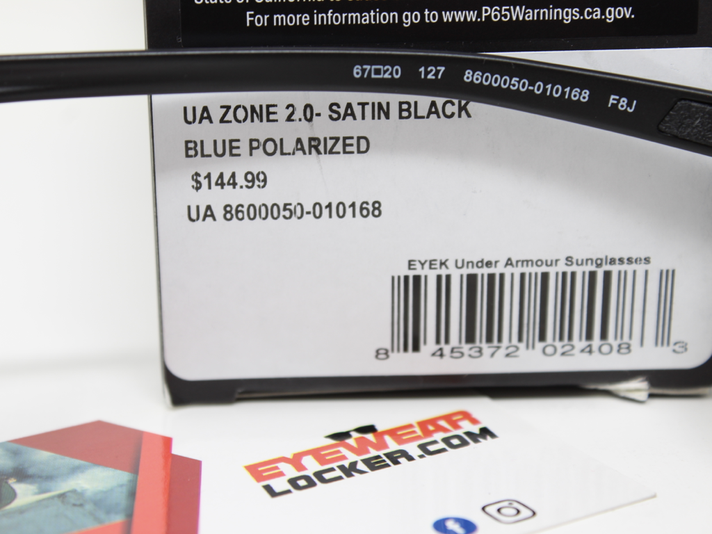 Under Armour Zone 2.0 Satin Black Blue Polarizadas – EyewearLocker