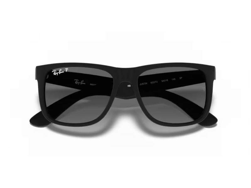 Ray Ban Justin RB4165 Matte Black Gris Degradado Polarizadas - Imagen 4
