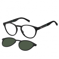 Tommy Hilfiger TH1902 Round Black/Verde con Extra Clip Polarizado 