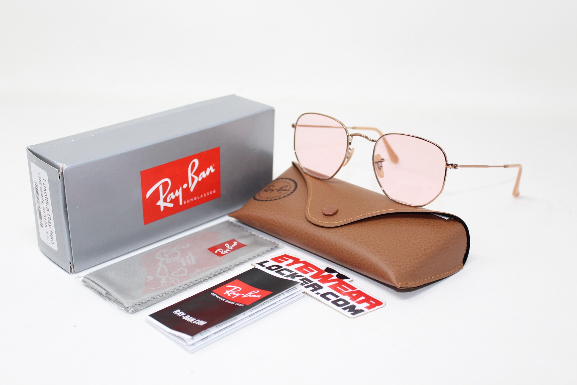 Ray Ban Hexagonal RB3548N Pink Evolve Fotocromáticas-Eyewearlocker-Ray-Ban-Ecuador-1