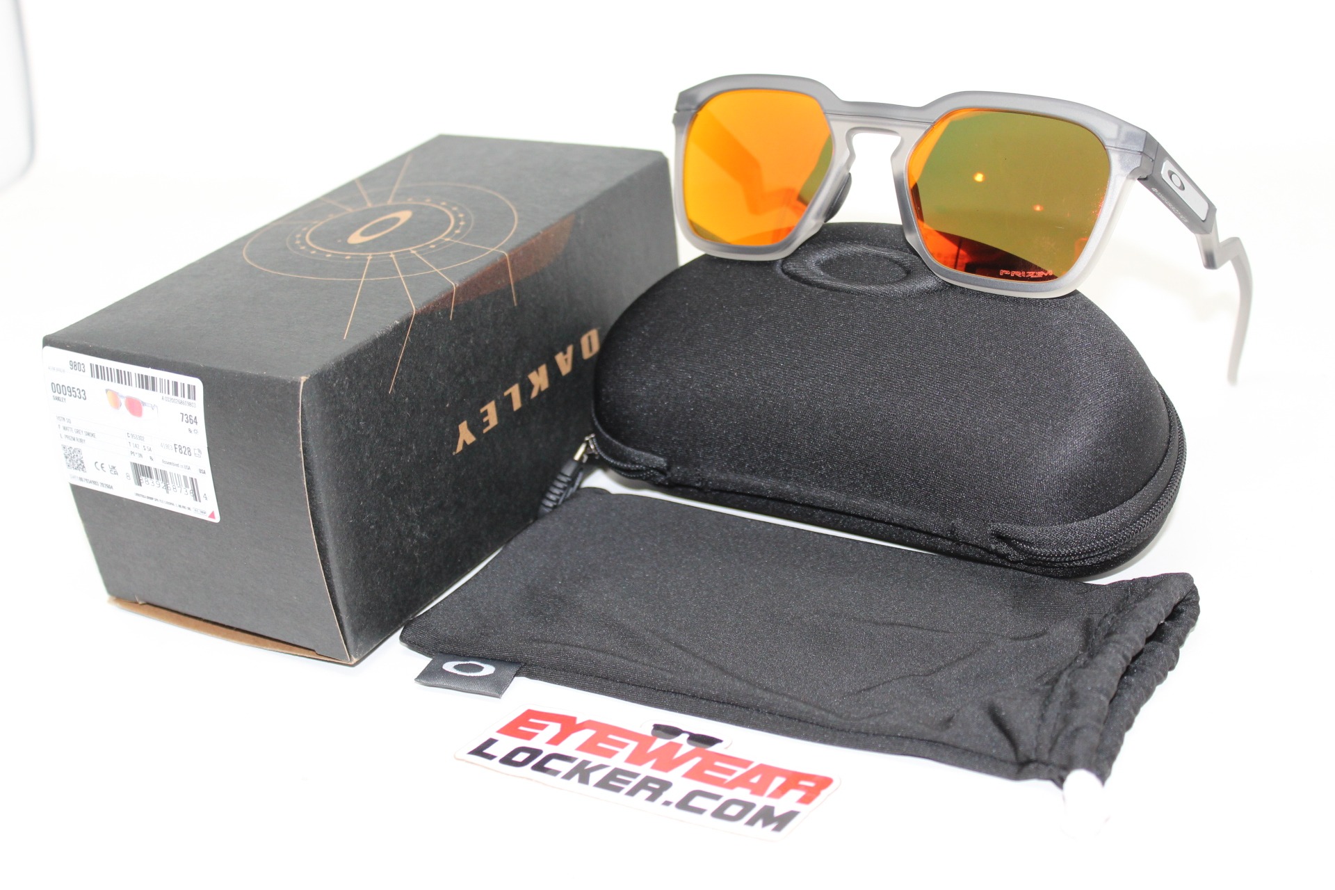 Oakley-HSTN-SQ- Matte-Grey-Prizm -Ruby-Eyewearlocker-Okaley-Ecuador-1