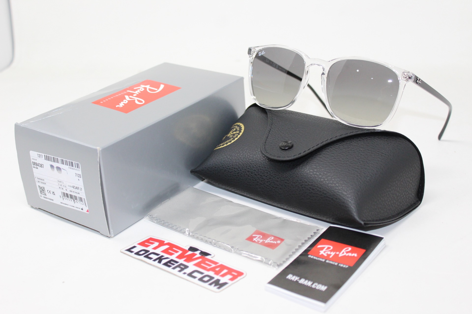 Ray-Ban- HighStreet- RB4387- Tranparent-Grey- Gradient-Eyewearlocker-Ecuador-2