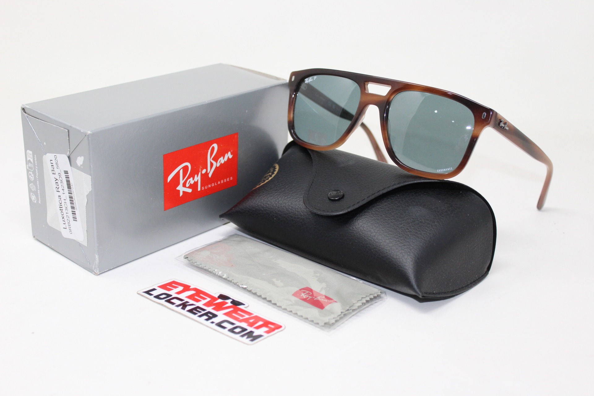 Ray-Ban-Chromance-RB2213-Polished-Havana-Brown-Light-Blue-Polarizadas-Eyewearlocker-Ray-Ban-Ecuador-1