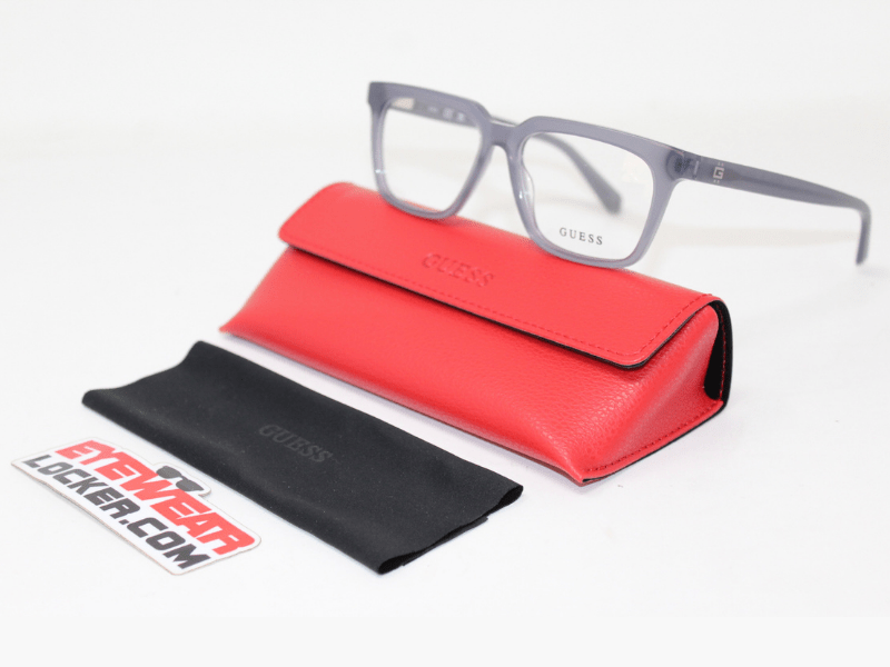 Armazones- Guess- GU50133- 020- Rectangular- Shiny- Frosted- Grey- Eyewearlocker- Ecuador-5