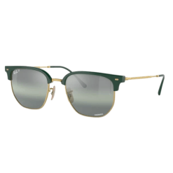 Ray Ban New Clubmaster RB4416 Polished Green On Gold Polarizadas