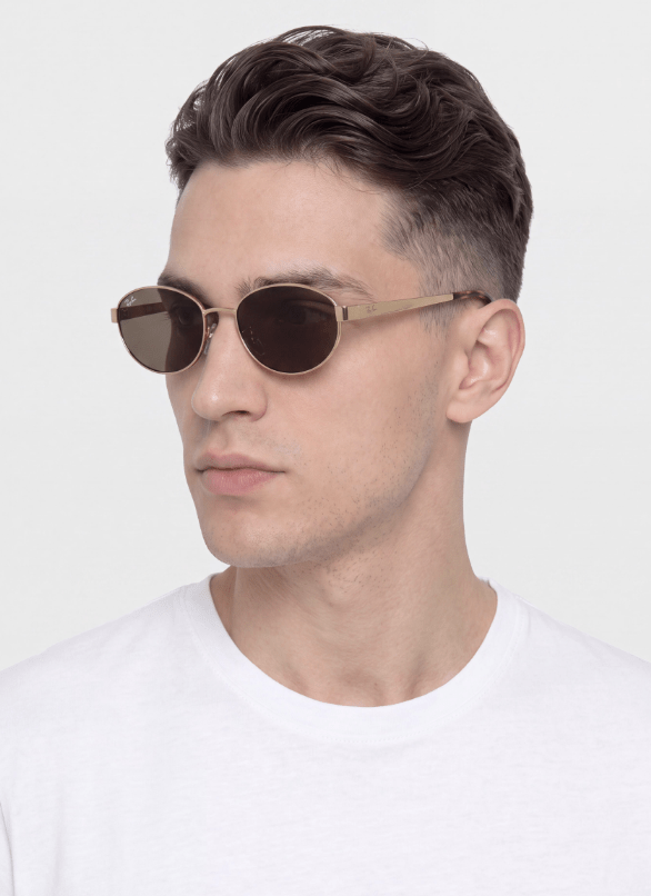 Ray-Ban-RB3774D- Polished-Gold-Dark-Brown-Eyewearlocker-Ray-Ban-Ecuador-2