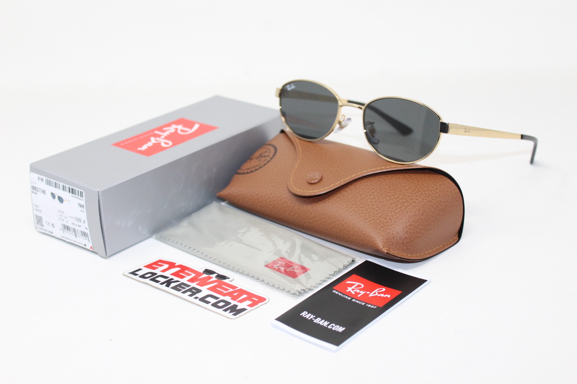 Ray-Ban-RB3774D- Polished-Gold-Dark-Grey-Eyewearlocker-Ray-Ban-Ecuador-1